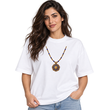 Load image into Gallery viewer, Organic oversized high neck t-shirt :: Star of Inanna – Sumerian-Inspired Necklace