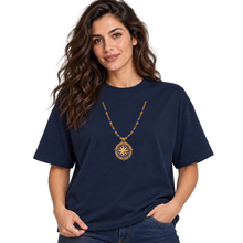 Load image into Gallery viewer, Organic oversized high neck t-shirt :: Star of Inanna – Sumerian-Inspired Necklace