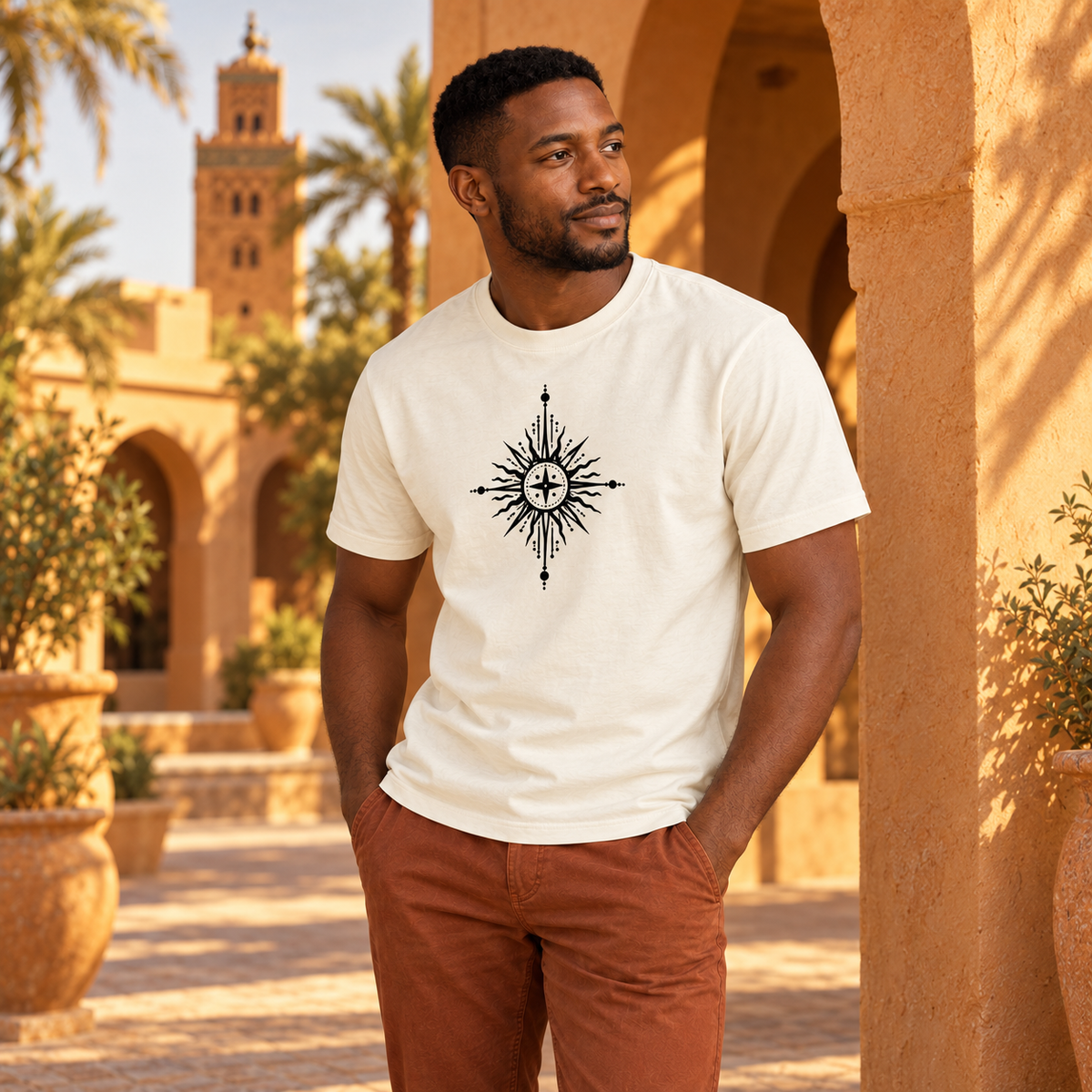 Guided by the Sun – Celestial Compass T-Shirt