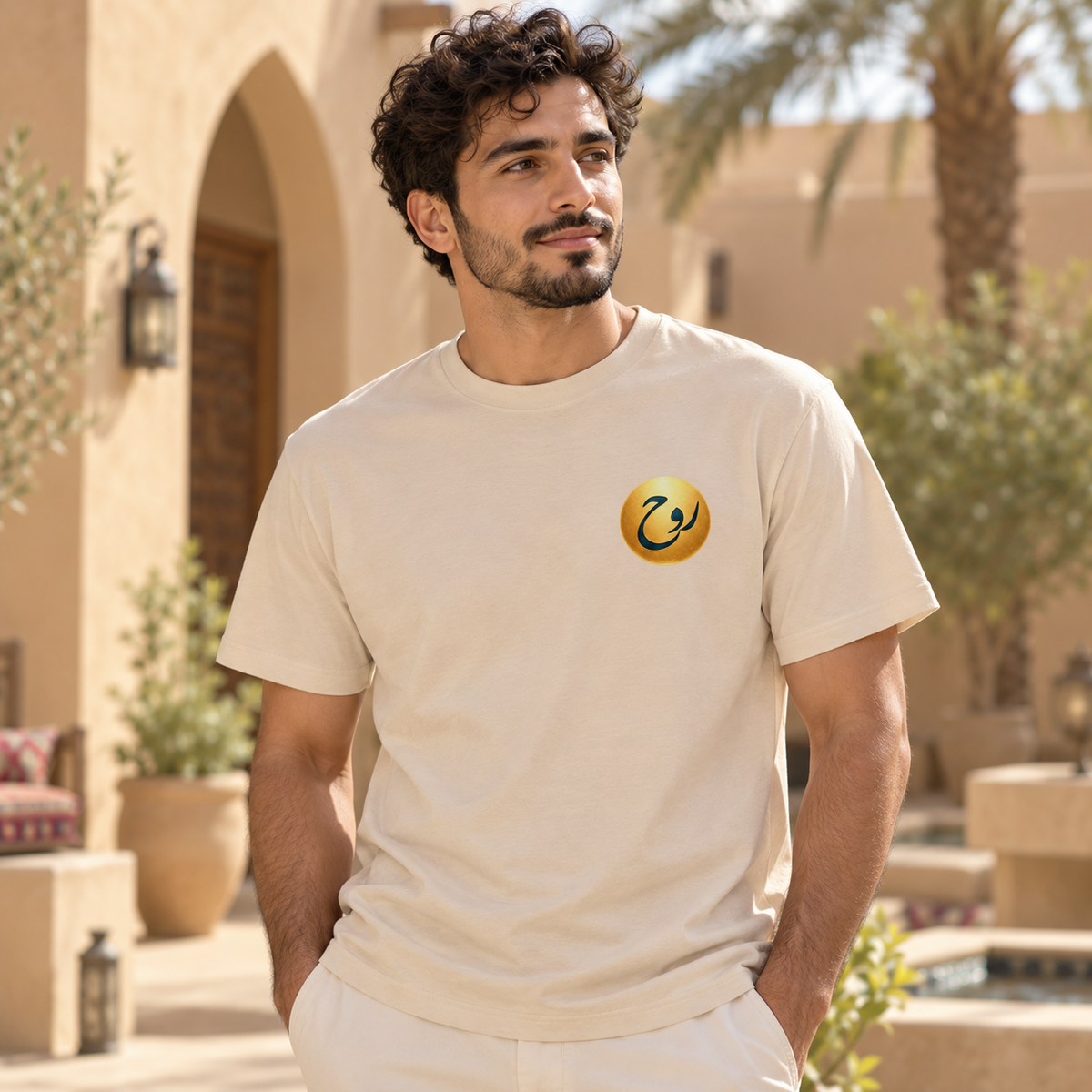 Soul Rising – Arabic Soul Eagle & Golden Sun Front & Back T-Shirt