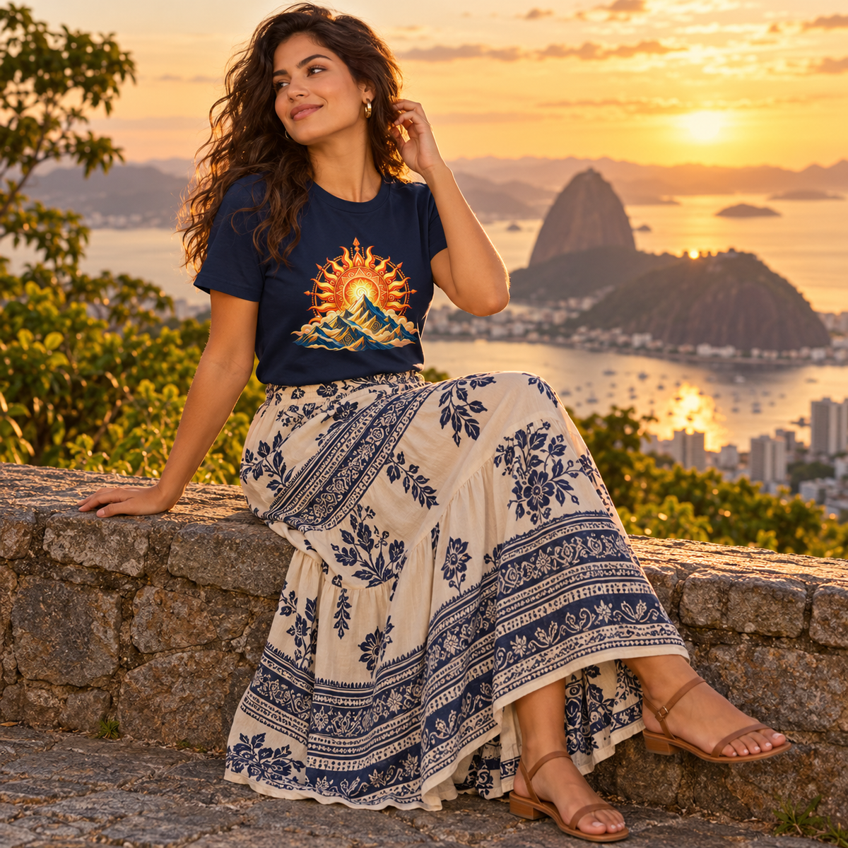 Sunlit Mountain Harmony T-Shirt