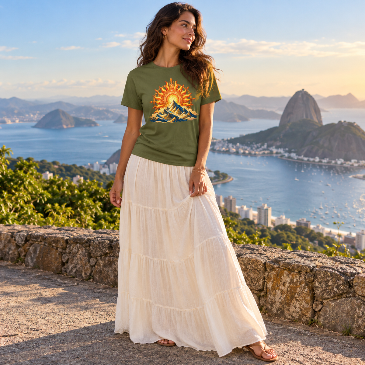 Sunlit Mountain Harmony T-Shirt