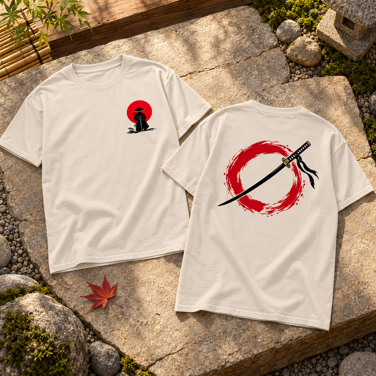 Way of the Warrior – Katana and Red Ensō T-Shirt
