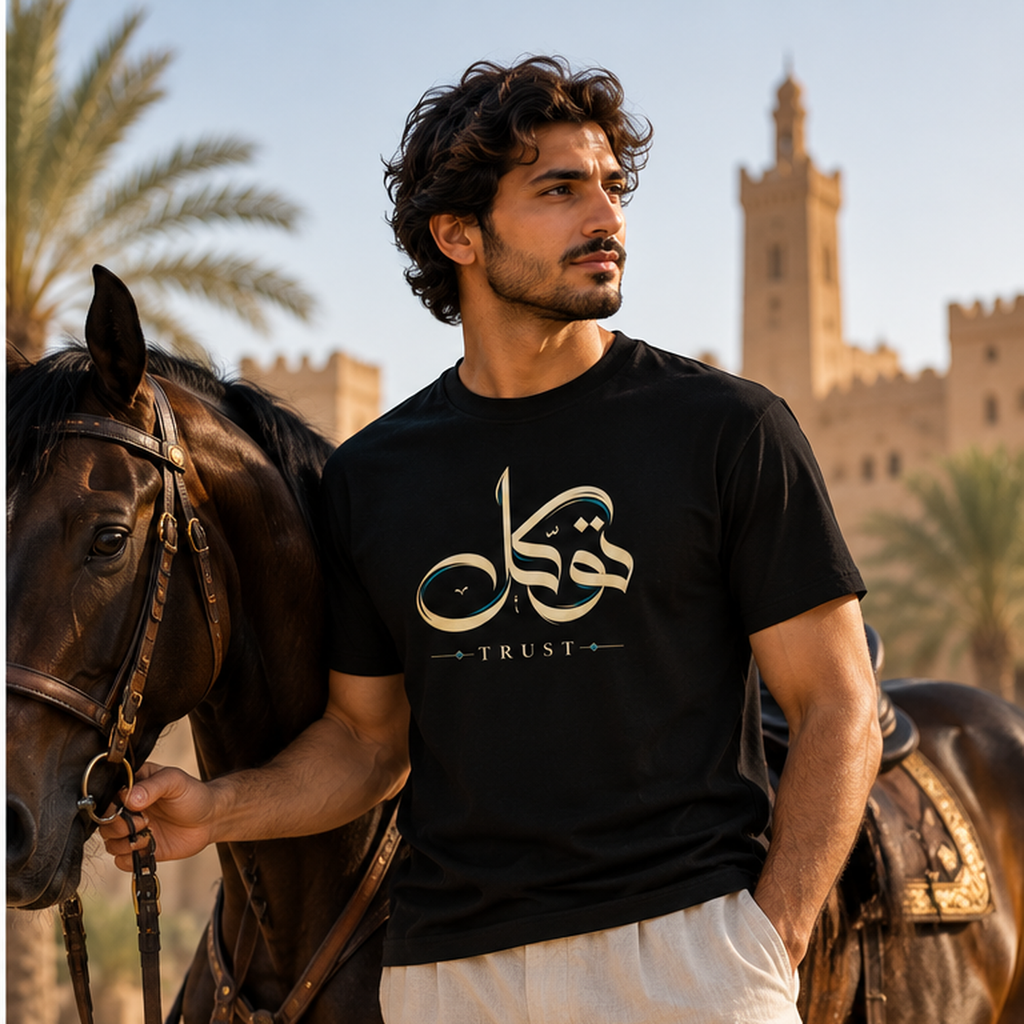 Trust in the Divine Arabic Calligraphy T-Shirt