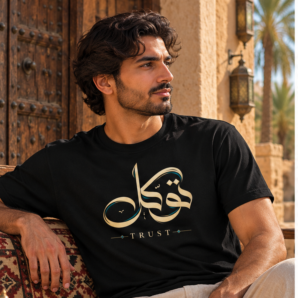Trust in the Divine Arabic Calligraphy T-Shirt