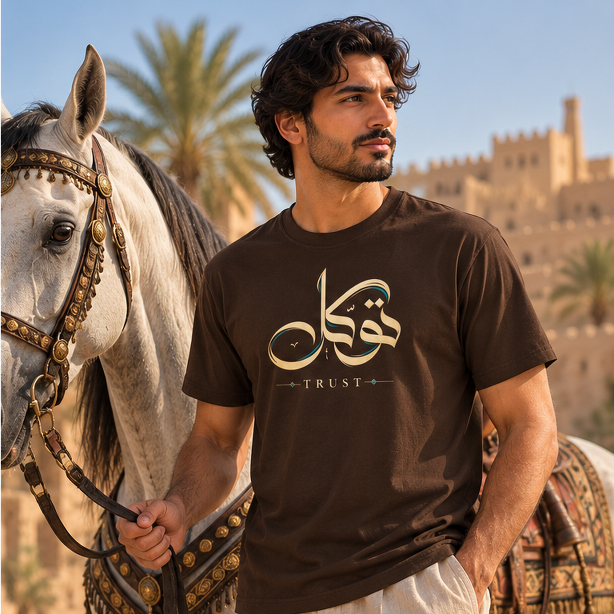 Trust in the Divine Arabic Calligraphy T-Shirt