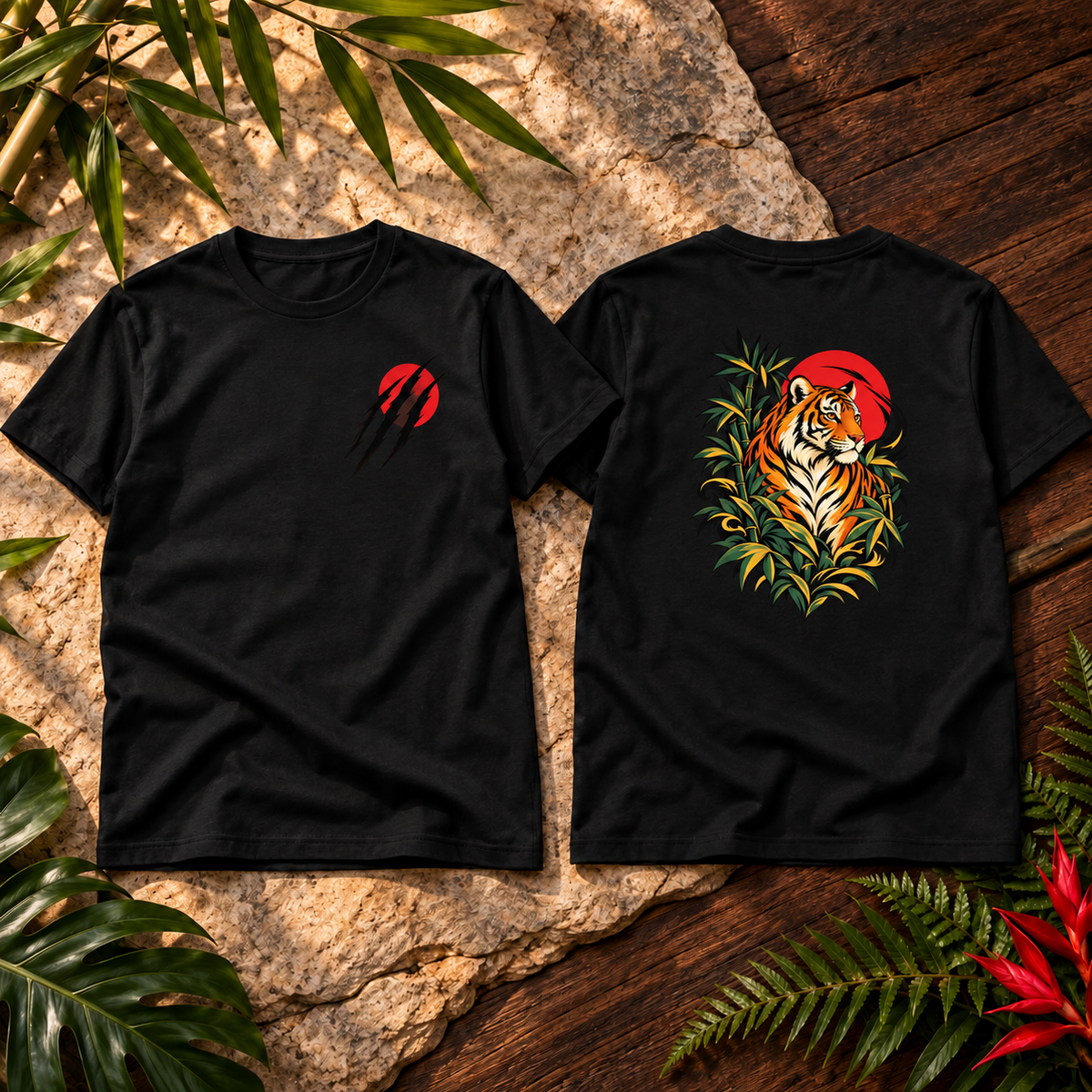 Guardian of the Wild – Tiger and Bamboo T-Shirt