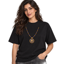 Load image into Gallery viewer, Organic oversized high neck t-shirt :: Star of Inanna – Sumerian-Inspired Necklace
