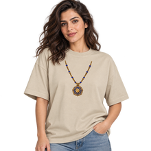 Load image into Gallery viewer, Organic oversized high neck t-shirt :: Star of Inanna – Sumerian-Inspired Necklace
