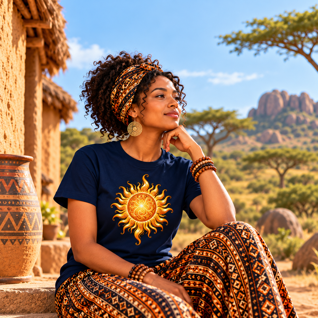 Inner Light – Sacred Sun Sufi-Inspired T-Shirt
