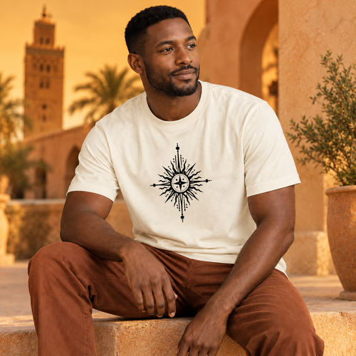 Guided by the Sun – Celestial Compass T-Shirt