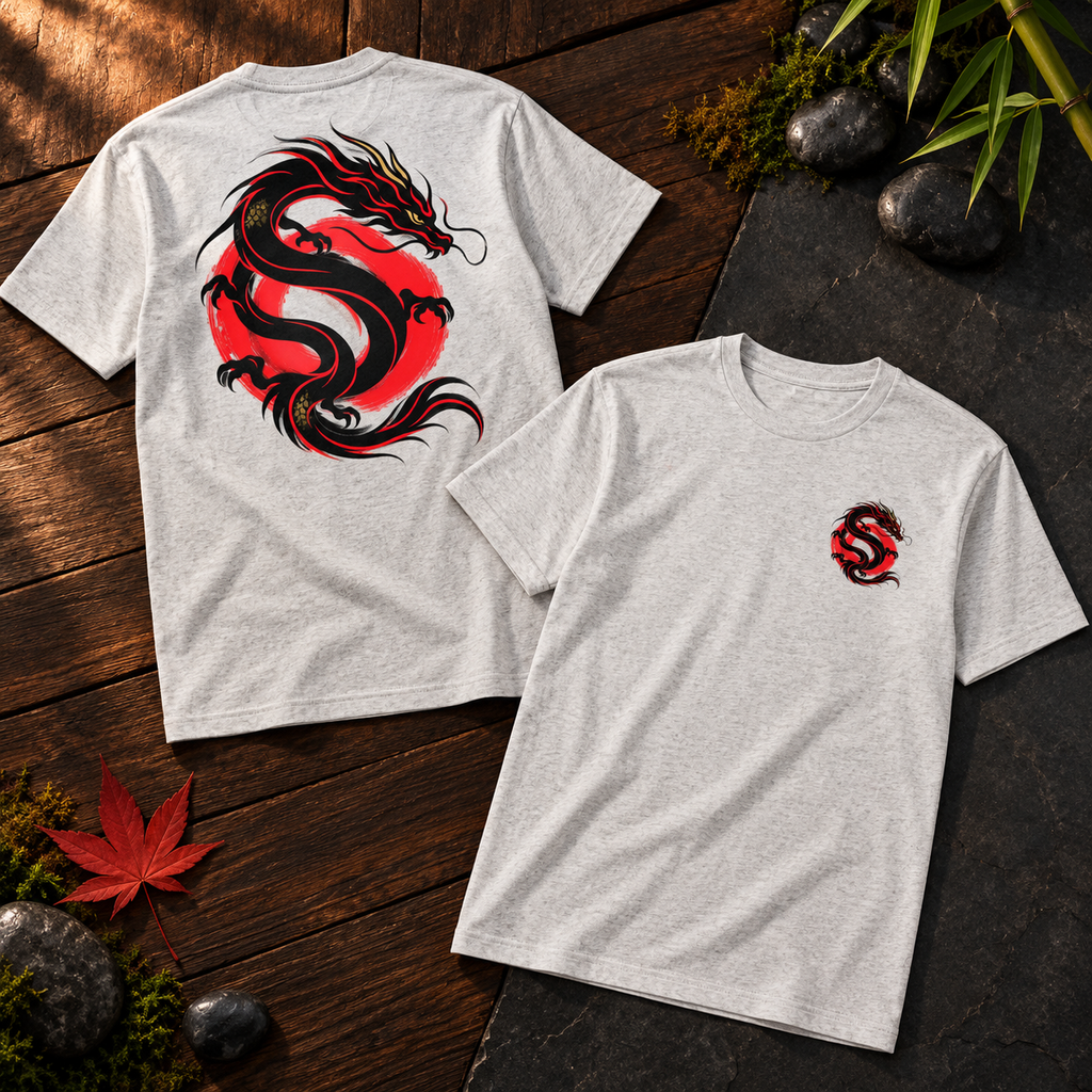 Guardian of the Rising Sun – Japanese Dragon T-Shirt