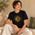 Celestial Harmony – Antique Gold Sun & Moon T-Shirt :: Unisex classic tee