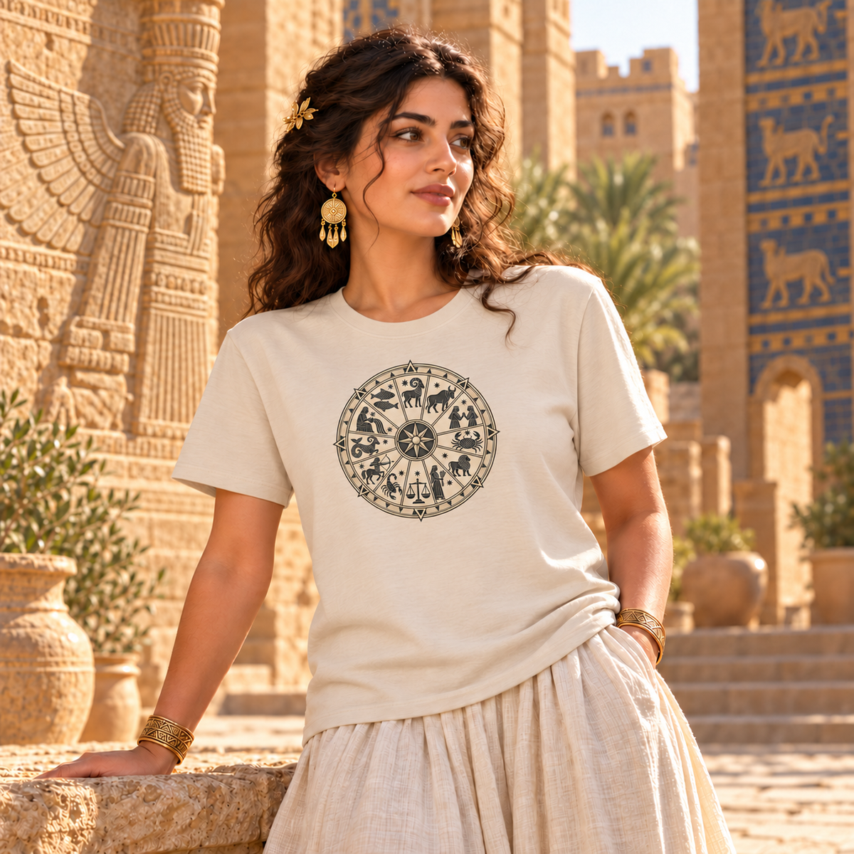 Celestial Archive – Mesopotamian Planisphere T-Shirt