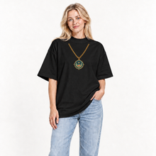 Load image into Gallery viewer, Organic oversized high neck t-shirt :: Inner Compass – Celestial Lotus Necklace
