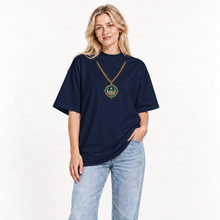 Load image into Gallery viewer, Organic oversized high neck t-shirt :: Inner Compass – Celestial Lotus Necklace
