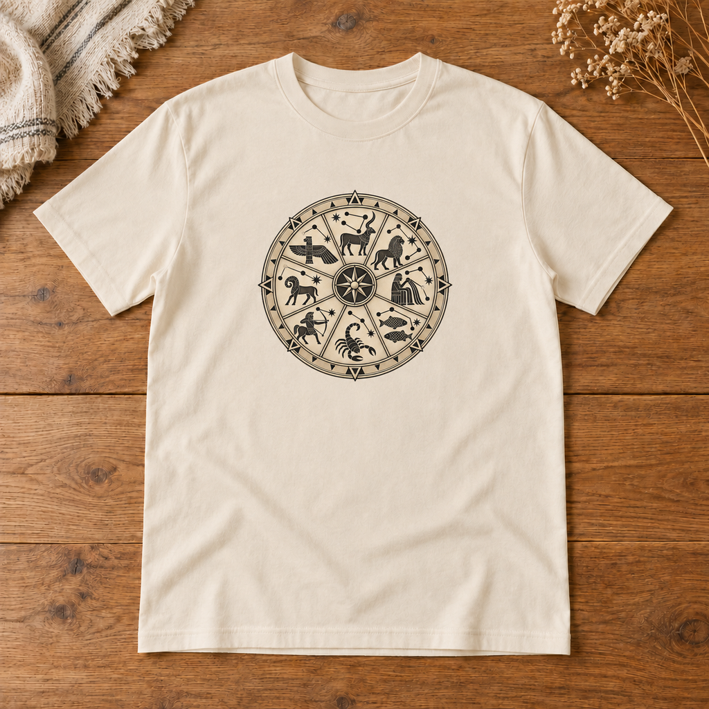 Celestial Archive – Mesopotamian Planisphere T-Shirt :: Unisex classic tee