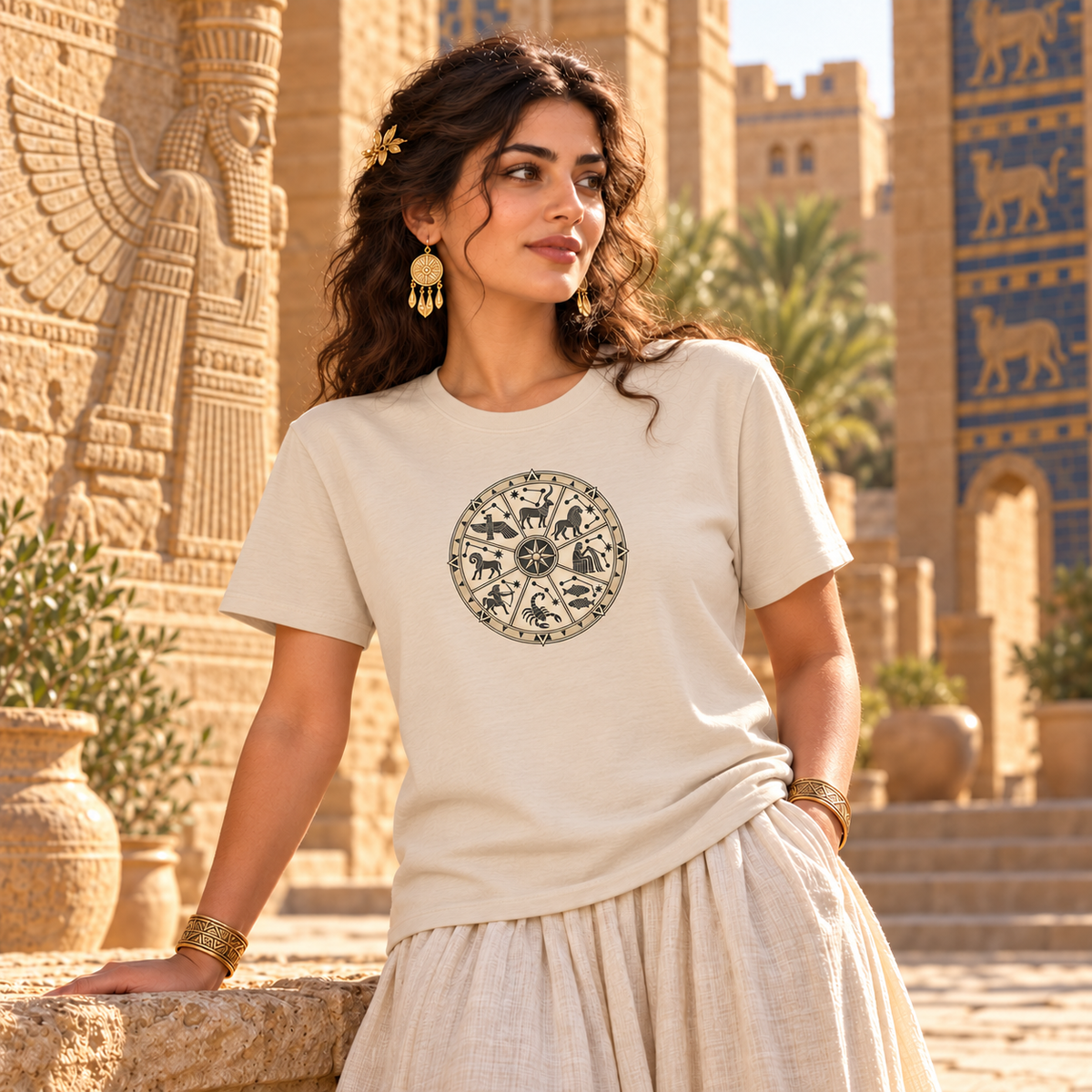 Celestial Archive – Mesopotamian Planisphere T-Shirt :: Unisex classic tee